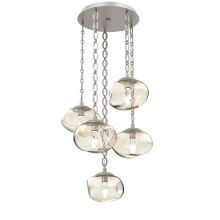 Hammerton CNB0068-05-BS-GA-CH2-L3 - Nova Round 5pc Multi-Pendant Chain (LED)