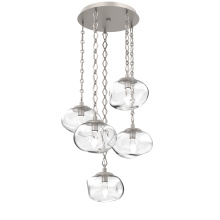 Hammerton CNB0068-05-BS-GC-CH1-L3 - Nova Round 5pc Multi-Pendant with Chain (LED)