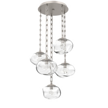 Hammerton CNB0068-05-BS-ZC-CH3-L3 - Nova Round 5pc Multi-Pendant with Chain (LED)