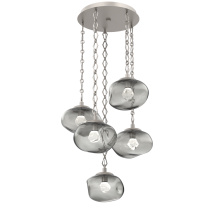 Hammerton CNB0068-05-BS-ZS-CH1-L1 - Nova Round 5pc Multi-Pendant with Chain (LED)