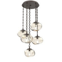Hammerton CNB0068-05-FB-GA-CH1-L3 - Nova Round 5pc Multi-Pendant with Chain (LED)