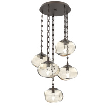 Hammerton CNB0068-05-FB-GA-CH3-L1 - Nova Round 5pc Multi-Pendant with Chain (LED)