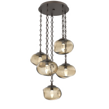 Hammerton CNB0068-05-FB-GB-CH1-L1 - Nova Round 5pc Multi-Pendant with Chain (LED)