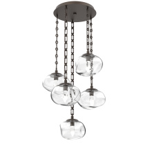 Hammerton CNB0068-05-FB-GC-CH3-L3 - Nova Round 5pc Multi-Pendant with Chain (LED)