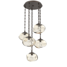 Hammerton CNB0068-05-FB-ZA-CH1-L3 - Nova Round 5pc Multi-Pendant with Chain (LED)