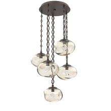 Hammerton CNB0068-05-FB-ZA-CH2-L1 - Nova Round 5pc Multi-Pendant with Chain (LED)