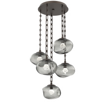 Hammerton CNB0068-05-FB-ZS-CH3-L3 - Nova Round 5pc Multi-Pendant with Chain (LED)
