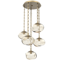 Hammerton CNB0068-05-GB-FA-CH1-L3 - Nova Round 5pc Multi-Pendant with Chain (LED)