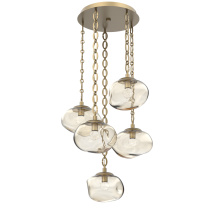 Hammerton CNB0068-05-GB-FA-CH2-L3 - Nova Round 5pc Multi-Pendant with Chain (LED)