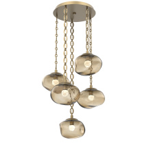 Hammerton CNB0068-05-GB-FB-CH2-L3 - Nova Round 5pc Multi-Pendant with Chain (LED)