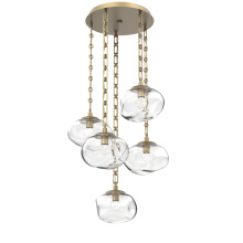 Hammerton CNB0068-05-GB-FC-CH3-L3 - Nova Round 5pc Multi-Pendant with Chain (LED)