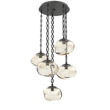 Hammerton CNB0068-05-MB-FA-CH2-L3 - Nova Round 5pc Multi-Pendant with Chain (LED)