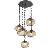 Hammerton CNB0068-05-MB-FB-CH1-L3 - Nova Round 5pc Multi-Pendant with Chain (LED)