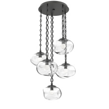 Hammerton CNB0068-05-MB-FC-CH2-L1 - Nova Round 5pc Multi-Pendant with Chain (LED)