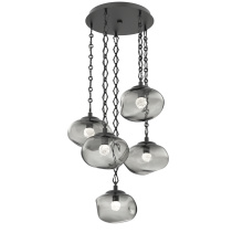 Hammerton CNB0068-05-MB-FS-CH1-L3 - Nova Round 5pc Multi-Pendant with Chain (LED)