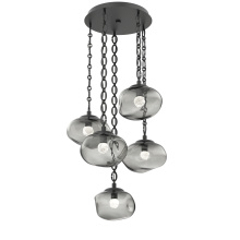 Hammerton CNB0068-05-MB-FS-CH2-L3 - Nova Round 5pc Multi-Pendant Chain (LED)