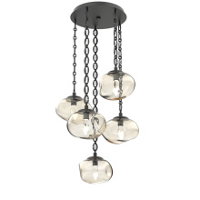 Hammerton CNB0068-05-MB-GA-CH2-L1 - Nova Round 5pc Multi-Pendant with Chain (LED)