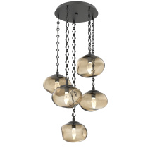 Hammerton CNB0068-05-MB-GB-CH1-L1 - Nova Round 5pc Multi-Pendant with Chain (LED)