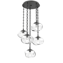 Hammerton CNB0068-05-MB-GC-CH1-L3 - Nova Round 5pc Multi-Pendant with Chain (LED)