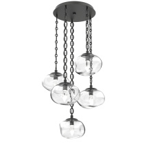 Hammerton CNB0068-05-MB-GC-CH2-L1 - Nova Round 5pc Multi-Pendant with Chain (LED)
