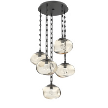 Hammerton CNB0068-05-MB-ZA-CH3-L3 - Nova Round 5pc Multi-Pendant with Chain (LED)