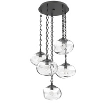Hammerton CNB0068-05-MB-ZC-CH1-L3 - Nova Round 5pc Multi-Pendant with Chain (LED)