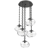 Hammerton CNB0068-05-MB-ZC-CH2-L3 - Nova Round 5pc Multi-Pendant with Chain (LED)