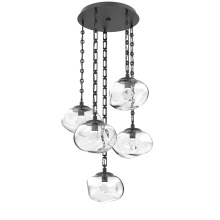 Hammerton CNB0068-05-MB-ZC-CH3-L3 - Nova Round 5pc Multi-Pendant with Chain (LED)