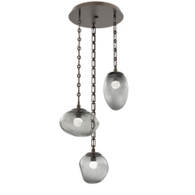 Hammerton CNB0069-03-FB-FS-CH3-L1 - Cosmos Round 3pc Multi-Pendant Chain (LED)