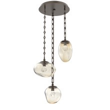 Hammerton CNB0069-03-FB-ZA-CH3-L1 - Cosmos Round 3pc Multi-Pendant Chain (LED)