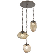 Hammerton CNB0069-03-FB-ZB-CH1-L3 - Cosmos Round 3pc Multi-Pendant Chain (LED)