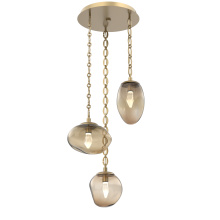 Hammerton CNB0069-03-GB-GB-CH2-L3 - Cosmos Round 3pc Multi-Pendant Chain (LED)