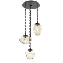 Hammerton CNB0069-03-MB-GA-CH2-L1 - Cosmos Round 3pc Multi-Pendant Chain (LED)