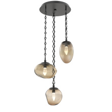 Hammerton CNB0069-03-MB-GB-CH1-L1 - Cosmos Round 3pc Multi-Pendant Chain (LED)