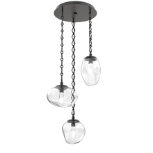 Hammerton CNB0069-03-MB-GC-CH1-L3 - Cosmos Round 3pc Multi-Pendant Chain (LED)