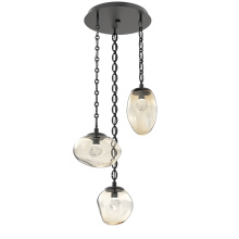 Hammerton CNB0069-03-MB-ZA-CH2-L1 - Cosmos Round 3pc Multi-Pendant Chain (LED)