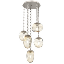 Hammerton CNB0069-05-BS-GA-CH2-L3 - Cosmos Round 5pc Multi-Pendant Chain (LED)