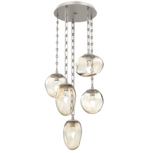 Hammerton CNB0069-05-BS-GA-CH3-L1 - Cosmos Round 5pc Multi-Pendant Chain (LED)