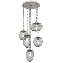 Hammerton CNB0069-05-BS-GS-CH3-L3 - Cosmos Round 5pc Multi-Pendant Chain (LED)