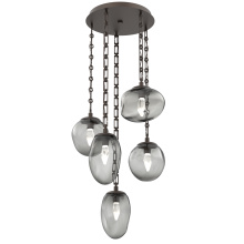 Hammerton CNB0069-05-FB-GS-CH3-L3 - Cosmos Round 5pc Multi-Pendant Chain (LED)