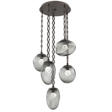 Hammerton CNB0069-05-FB-ZS-CH2-L3 - Cosmos Round 5pc Multi-Pendant Chain (LED)
