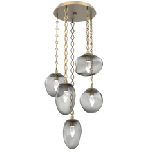 Hammerton CNB0069-05-GB-GS-CH1-L1 - Cosmos Round 5pc Multi-Pendant Chain (LED)