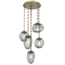 Hammerton CNB0069-05-GB-GS-CH3-L1 - Cosmos Round 5pc Multi-Pendant Chain (LED)