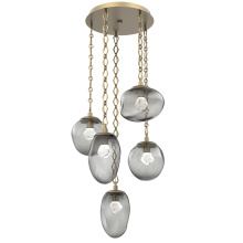 Hammerton CNB0069-05-GB-ZS-CH1-L3 - Cosmos Round 5pc Multi-Pendant Chain (LED)