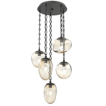 Hammerton CNB0069-05-MB-GA-CH1-L3 - Cosmos Round 5pc Multi-Pendant Chain (LED)