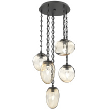Hammerton CNB0069-05-MB-GA-CH2-L1 - Cosmos Round 5pc Multi-Pendant Chain (LED)