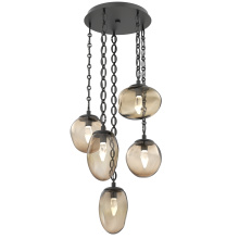 Hammerton CNB0069-05-MB-GB-CH2-L1 - Cosmos Round 5pc Multi-Pendant Chain (LED)