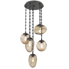 Hammerton CNB0069-05-MB-GB-CH3-L3 - Cosmos Round 5pc Multi-Pendant Chain (LED)