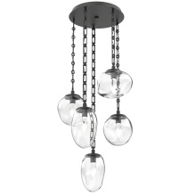 Hammerton CNB0069-05-MB-GC-CH3-L3 - Cosmos Round 5pc Multi-Pendant Chain (LED)