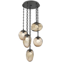 Hammerton CNB0069-05-MB-ZB-CH2-L1 - Cosmos Round 5pc Multi-Pendant Chain (LED)